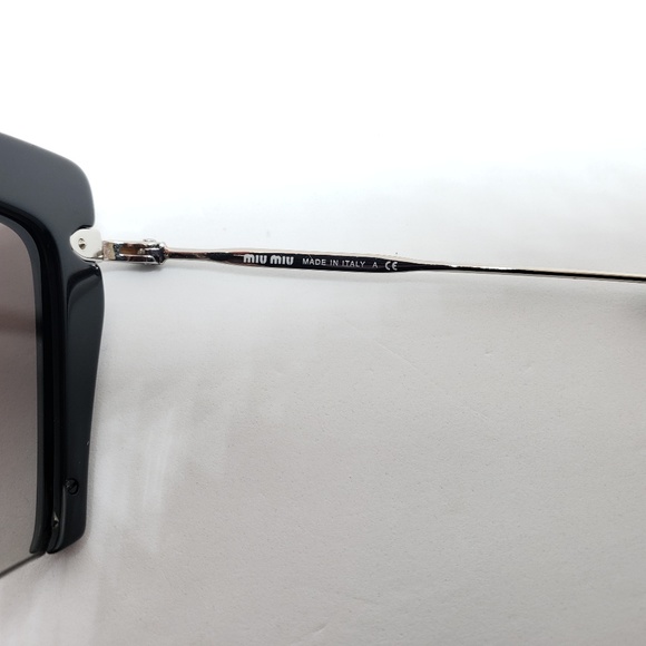 Miu Miu Sunglasses Cat Eye Square Black - Picture 6 of 8